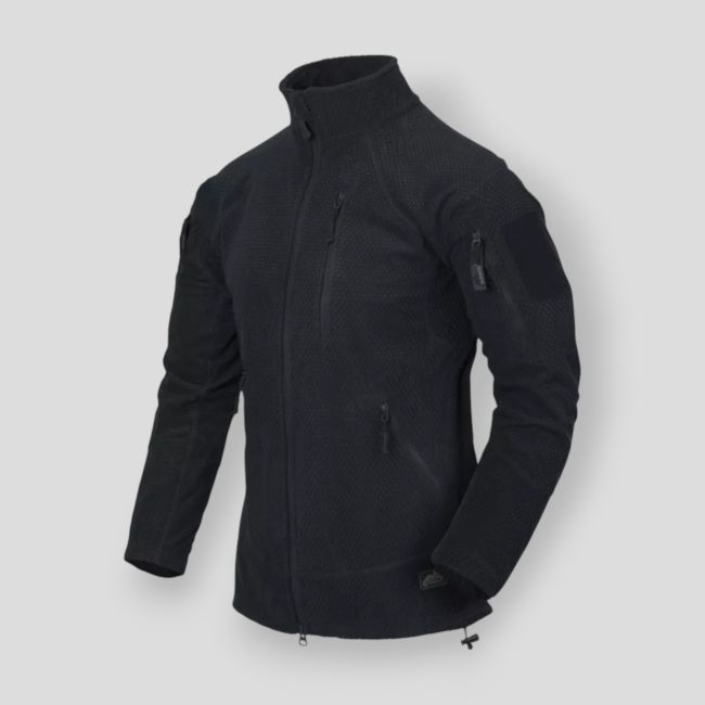 alpha tactical jacket - grid fleece - azul marino - helikon