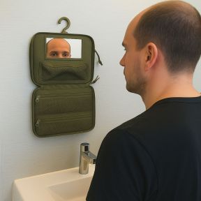 Hangende toilettas met spiegel - Ranger Green - OPEX