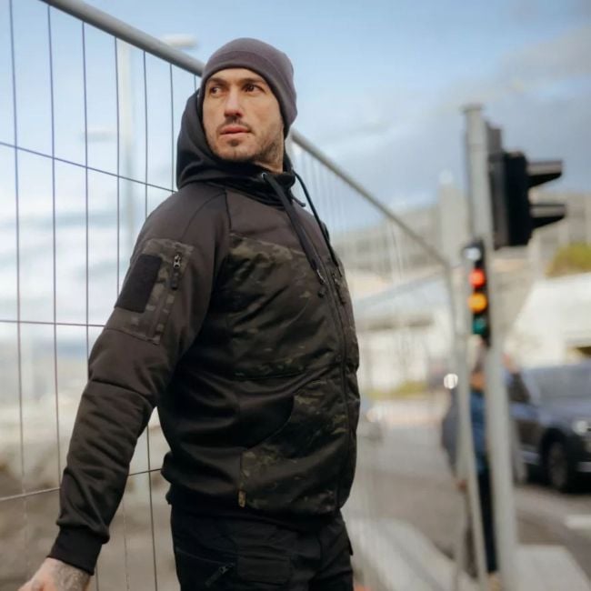 Rogue Hoodie (Fullzip) - Black / Multicam® Black - Helikon