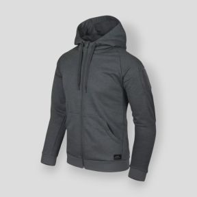 urban tactical hoodie (fullzip)® - melange black-grey - helikon