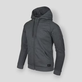 urban tactical hoodie (fullzip)® - melange black-grey - helikon