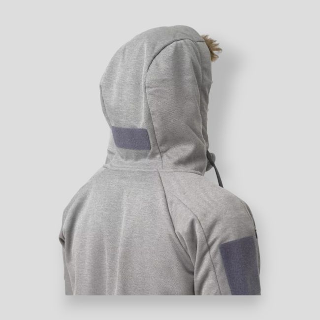 urban tactical hoodie (fullzip)® - melange grey - helikon