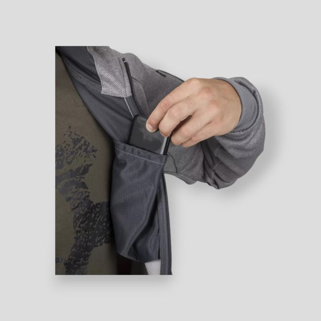 urban tactical hoodie (fullzip)® - melange grey - helikon