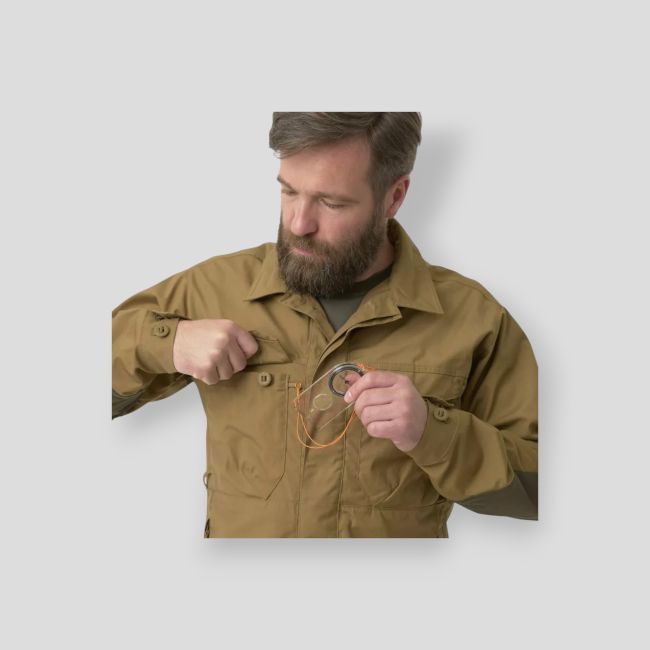 woodsman shirt® - coyote / taiga green a - helikon