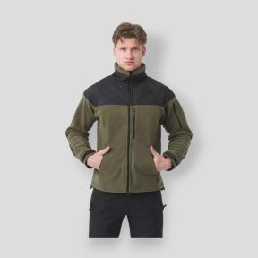 classic army jacket - fleece - olive green/black - helikon
