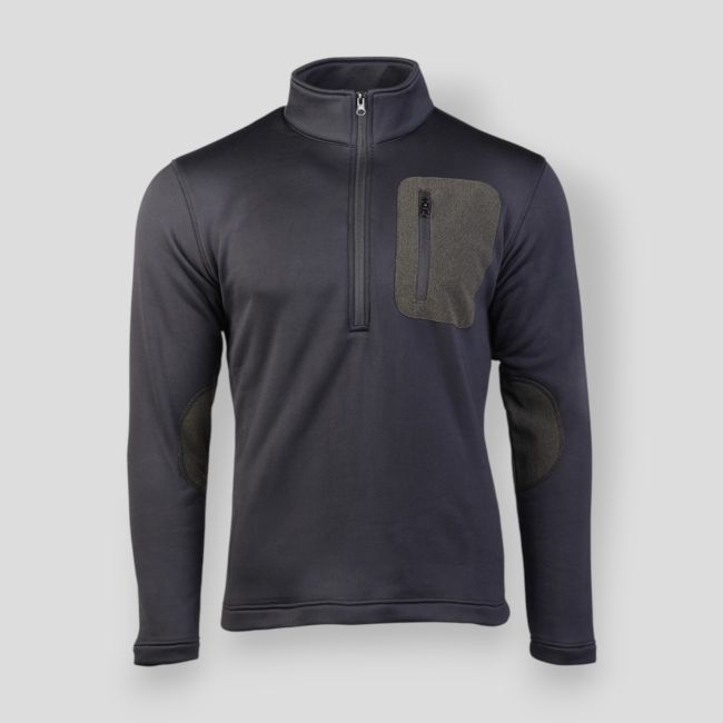 Sweter z zamkiem 1/2 Thermo Fleece - Czarny - Mil-Tec
