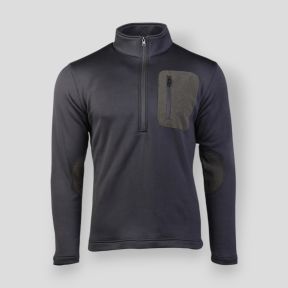 Pullover met 1/2 rits Thermo Fleece - Zwart - Mil-Tec