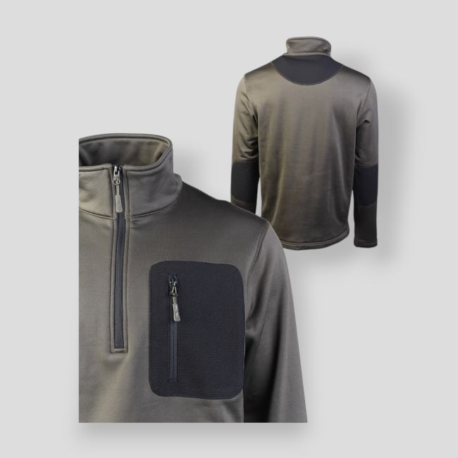 Sweter z zamkiem 1/2 Thermo Fleece - Olive - Mil-Tec