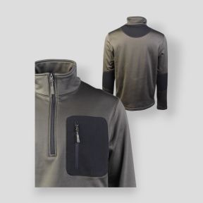 Sweter z zamkiem 1/2 Thermo Fleece - Olive - Mil-Tec