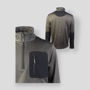 Pull-over avec 1/2 zip Thermo Fleece - Vert Olive - Mil-Tec