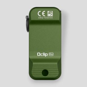 Lampe pour gilet tactique avec lumière rouge (500 lumens) Oclip Pro - Vert Olive - Olight