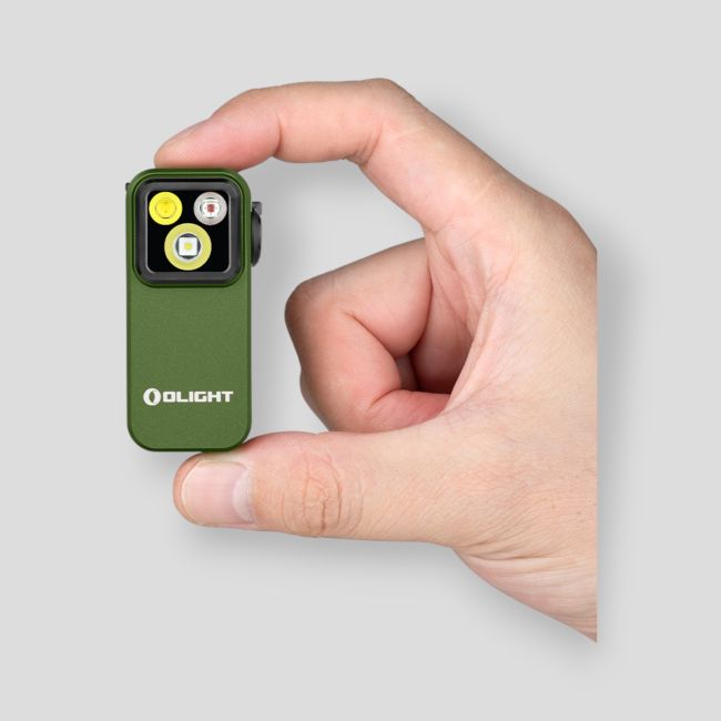 Lampa do kamizelki taktycznej z czerwonym światłem (500 lumenów) Oclip Pro - Olive Green - Olight