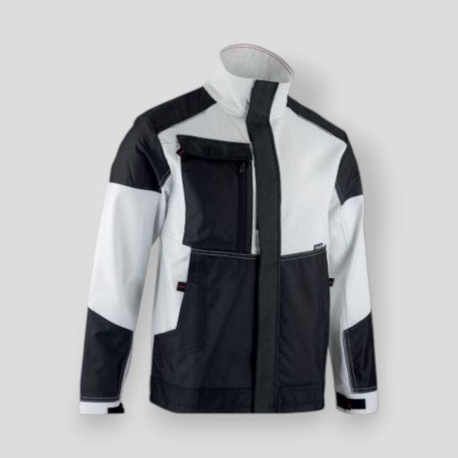 Veste bicolore stretch Opaque - Blanc/Gris Nuit - LMA