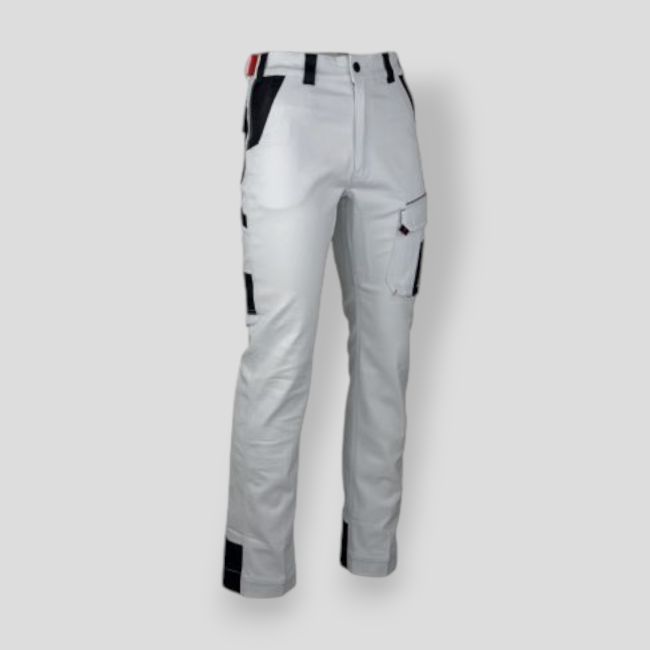 Pantalon multipoches stretch - Blanc/Gris Nuit - LMA