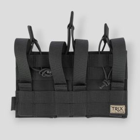 Drievoudige magazijnhouder Eagle voor aanvalsgeweren - Zwart - Trix Tactical