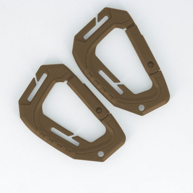 Lot de 2 mousquetons 9cm - Coyote - Trix Tactical