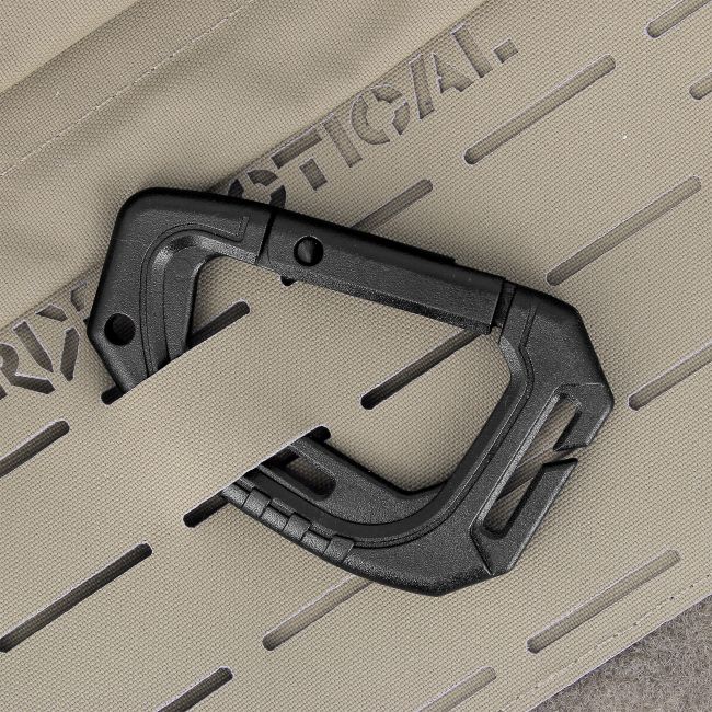 Set van 2 karabijnhaken 9cm - Zwart - Trix Tactical