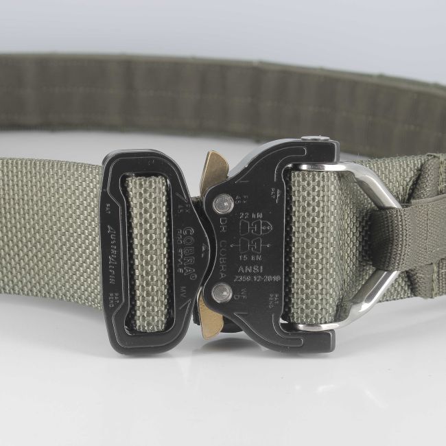 Elite dubbele riem met cobra metalen gesp - Ranger Green - Trix Tactical