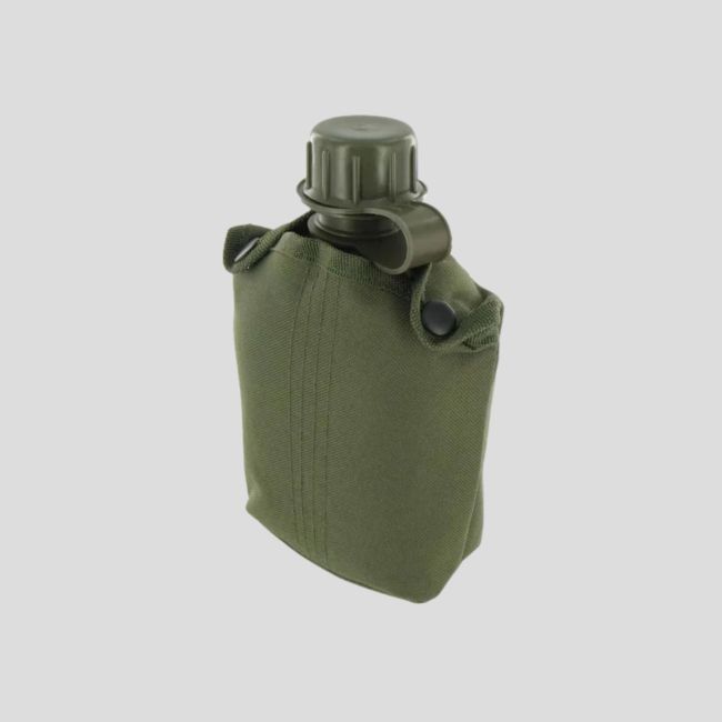 Borraccia in plastica con custodia Patrol 1L - Verde Oliva - Highlander