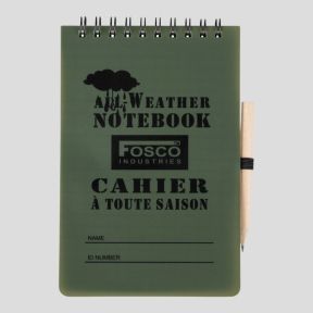 Caderno Impermeável com Lápis 14,8x10,5cm (A6) - Verde Oliva - Fosco Industries