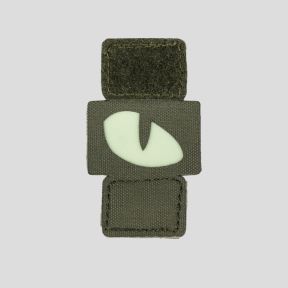 Naszywka lasercut Molle fosforyzująca Cat Eyes - Zielony Olive - 101 Inc