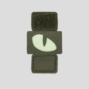 Naszywka lasercut Molle fosforyzująca Cat Eyes - Zielony Olive - 101 Inc