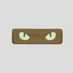 Patch lasercut phosporescent Cat Eyes - Coyote - 101 Inc