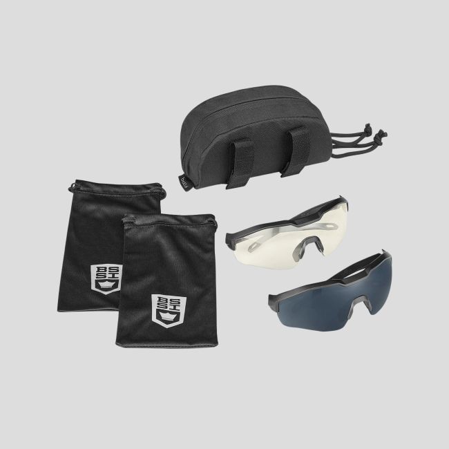 Ballistische Brille MY6 Eyeshield (2er Set Transparent/Getönt) - Schwarz - Bollé Safety
