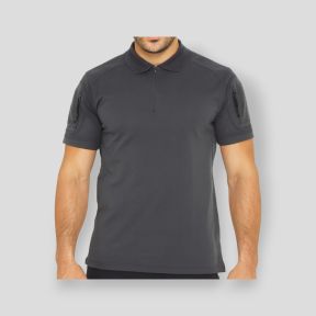 Polo Tropper z kołnierzem na zamek spandex 210g - Szary - OPEX