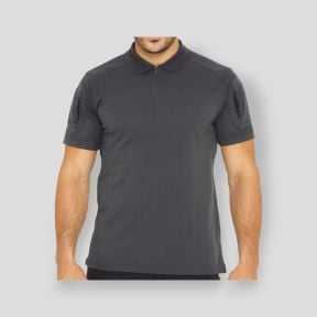 Polo Tropper col zippé spandex 210g - Gris - OPEX