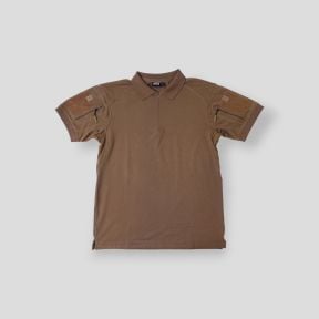 Polo Tropper met ritskraag spandex 210g - Coyote - OPEX
