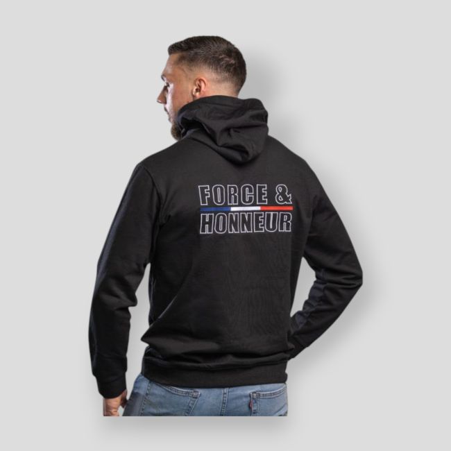 Sudadera bordada Fuerza & Honor - Negro - Summit Outdoor Lifestyle