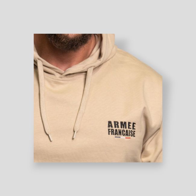 Sudadera bordada Ejército Francés - Light Sand - Summit Outdoor Lifestyle