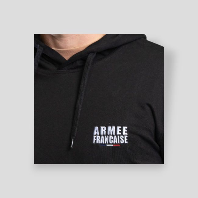 Sweat-shirt brodé Armée Française - Noir - Summit Outdoor Lifestyle