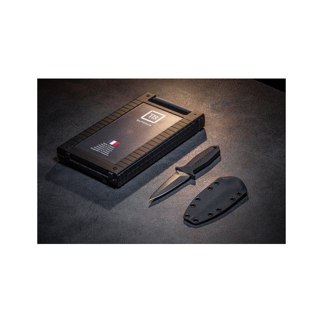 Cuchillo protector + funda kydex sin fijación MOLLE - Negro - TB Outdoor