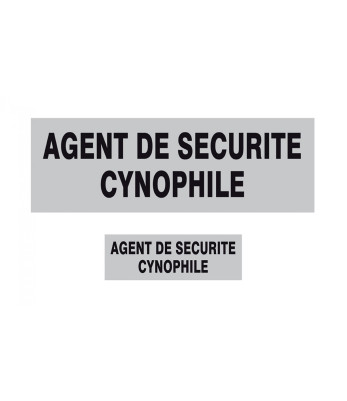 Lot de 2 Bandeaux AGENT DE SECURITE CYNOPHILE - TOE