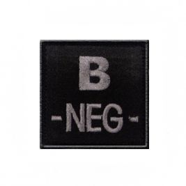 Insigne B- de groupe sanguin Noir - TOE Pro