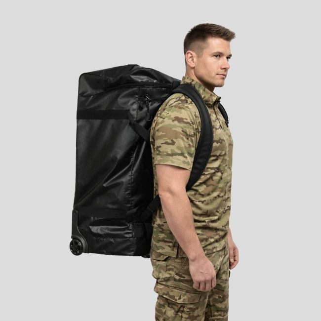 Sac de voyage à roulettes étanche 120L - Noir - OPEX