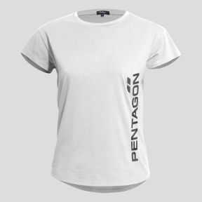 T-shirt femme Whisper Ladies avec logo vertical - Blanc - Pentagon