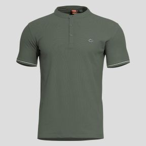 Levantes Henley Shirt Stripes Camo Green