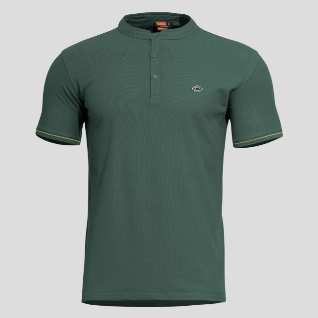 Levantes Henley Shirt Stripes Spring Bok Green