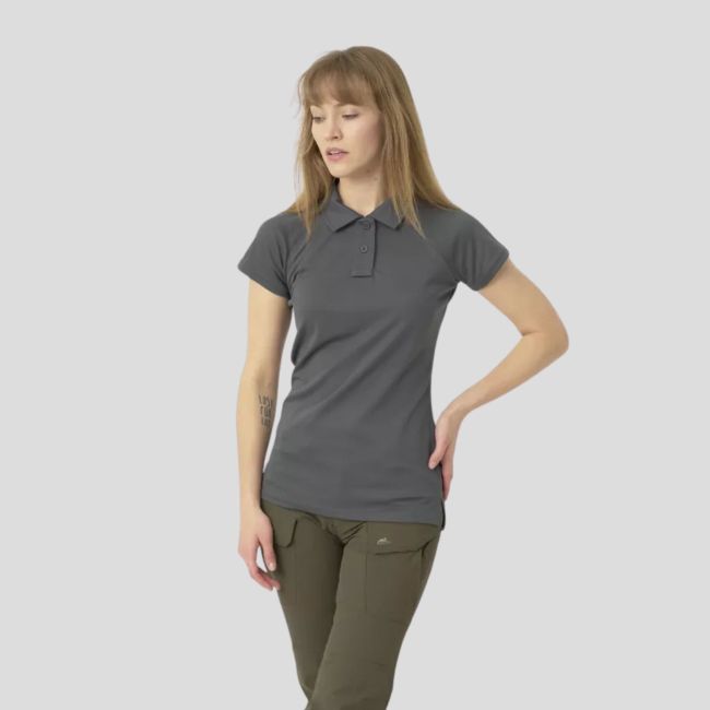 women's utl® polo shirt - topcool lite - shadow grey - helikon