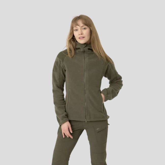 Damen Cumulus® Jacke - Heavy Fleece - Taiga Green - Helikon