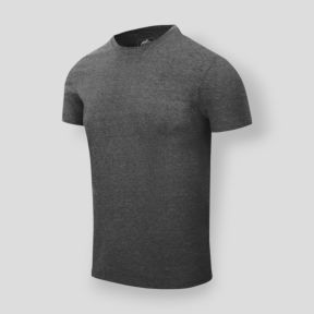 t-shirt slim - melange black-grey - helikon