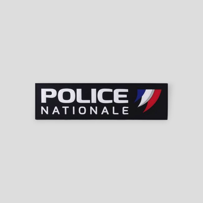 Bandeau souple fond noir avec velcro 28x7,5cm - Police Nationale