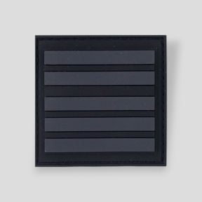 Galon de poitrine PVC avec velcro GD-GM basse visibilité fond noir - Colonel - Lieutenant-Colonel