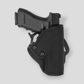 Coldre de cinto em nylon ST2 com sistema de segurança para Glock 19/23 e Walther P99 - Preto - Vega Holster