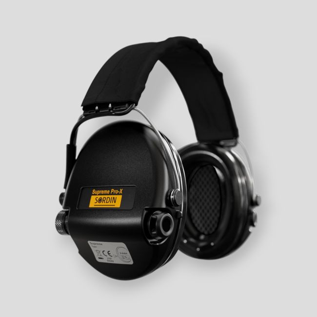 Casque anti-bruit avec serre-tête en tissu noir Suprême Pro-X (SNR : 25db) - Noir - MSA Sordin