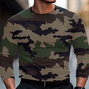 Baumwoll-T-Shirt mit langen Ärmeln - Camo CE - OPEX