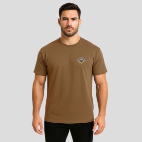 Koszulka Cooldry z nadrukiem sitodrukowym Wojska Powietrznodesantowe - Coyote - OPEX